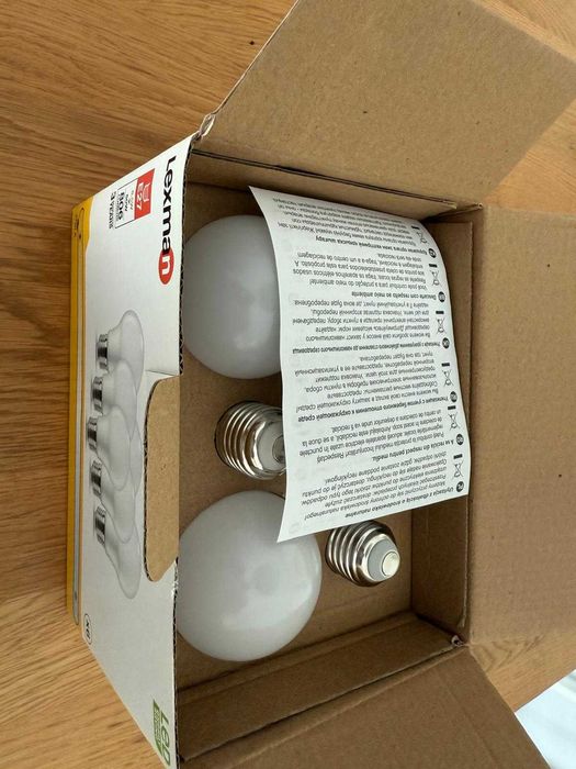 Set 6 bucati Bec LED Lexman, E27, alb cald, 2700K, 8.5 W, 806 lm, mat