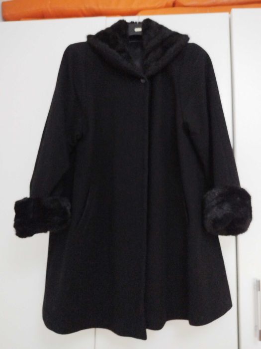 Palton stofa neagra