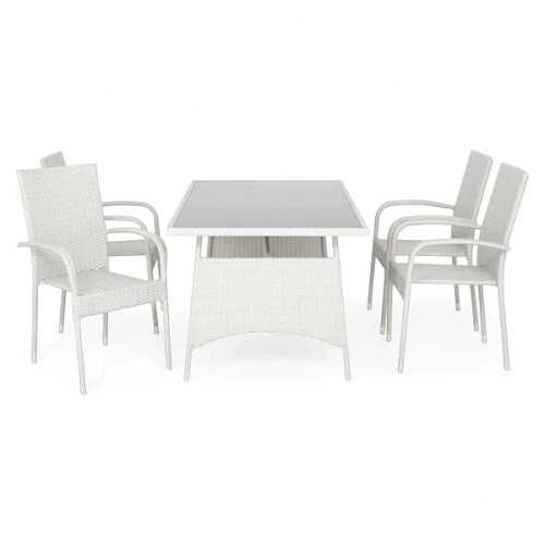 Set mobilier gradina/terasa 4 scaune si masă 150x90 Negru s au Bej NOU
