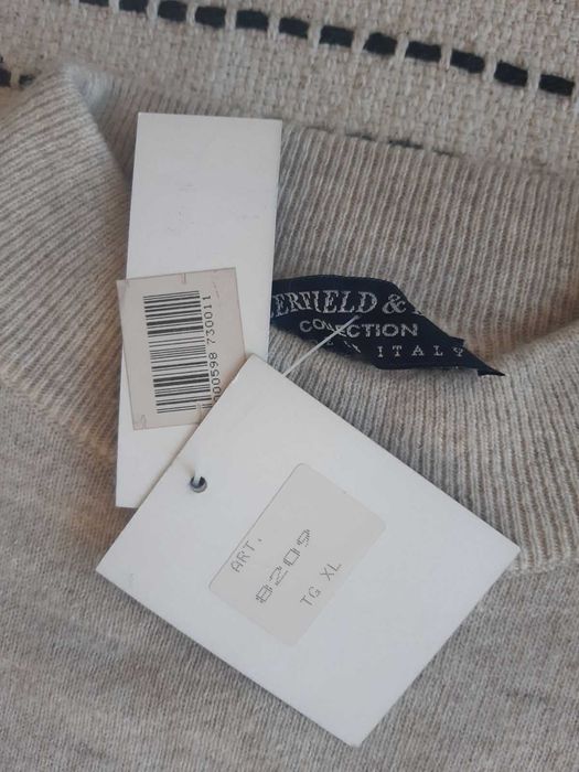 Коприна, кашмир, мерино нов мъжки пуловер