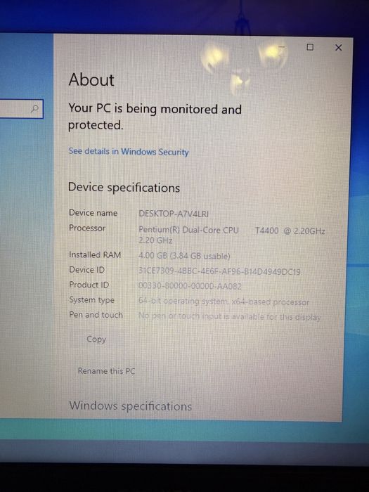 Laptop Toshiba Satellite SSD 240GB, 4GB Ram, Intel Pentiun Dual Core