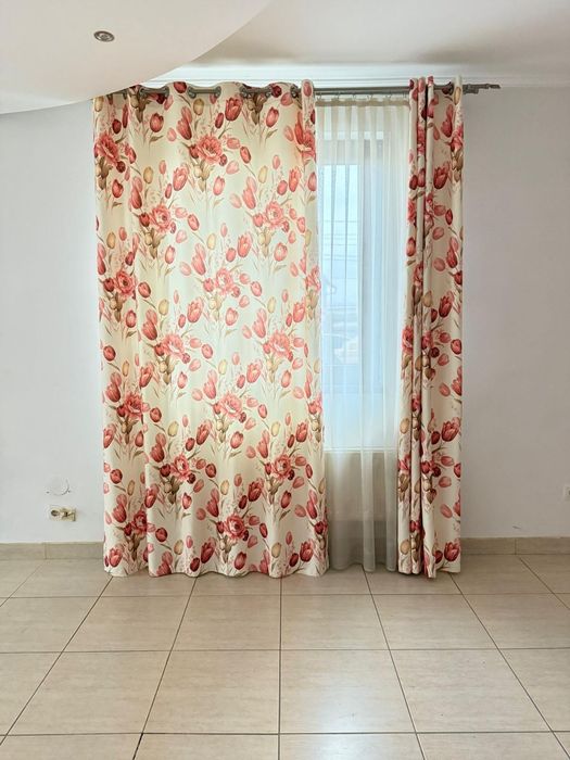 Set draperie și perdea 4 buc