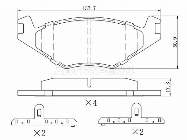 Колодки тормозные Volkswagen Polo
