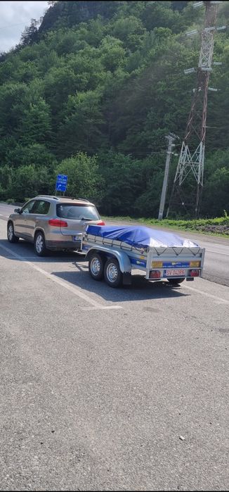 Inchiriez remorca cu axa dubla si prelata,si autoplatforma