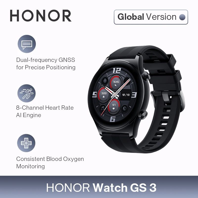 Смарт Часовник HONOR Watch GS3, Midnight Black
