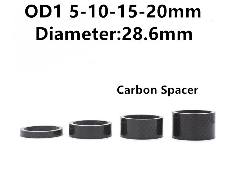 Set 4 distantiere carbon 5 10 15 20 bicicleta pipa ghidon distantieri