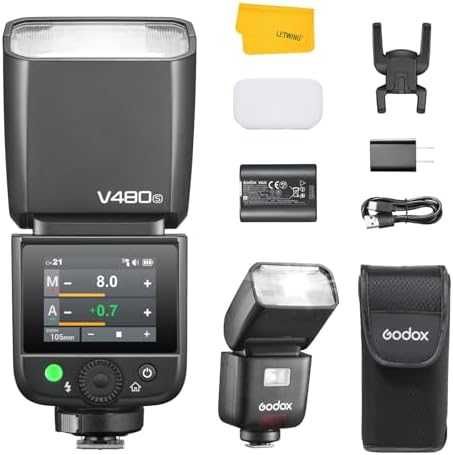 Професионална Godox V480S безжична светкавица за Sony с тъчскрийн HSS