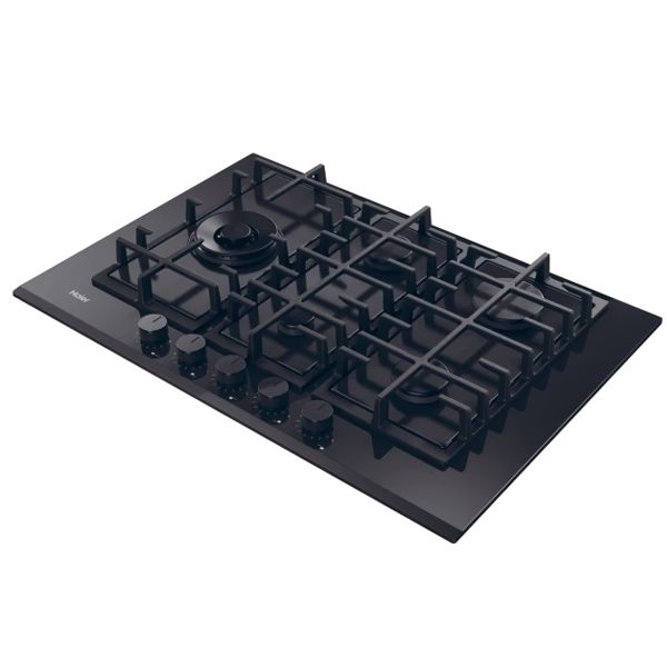 Plită încorporabilă pe gaz tip Gas‑on‑Glass Haier HAVG7WL4BPB