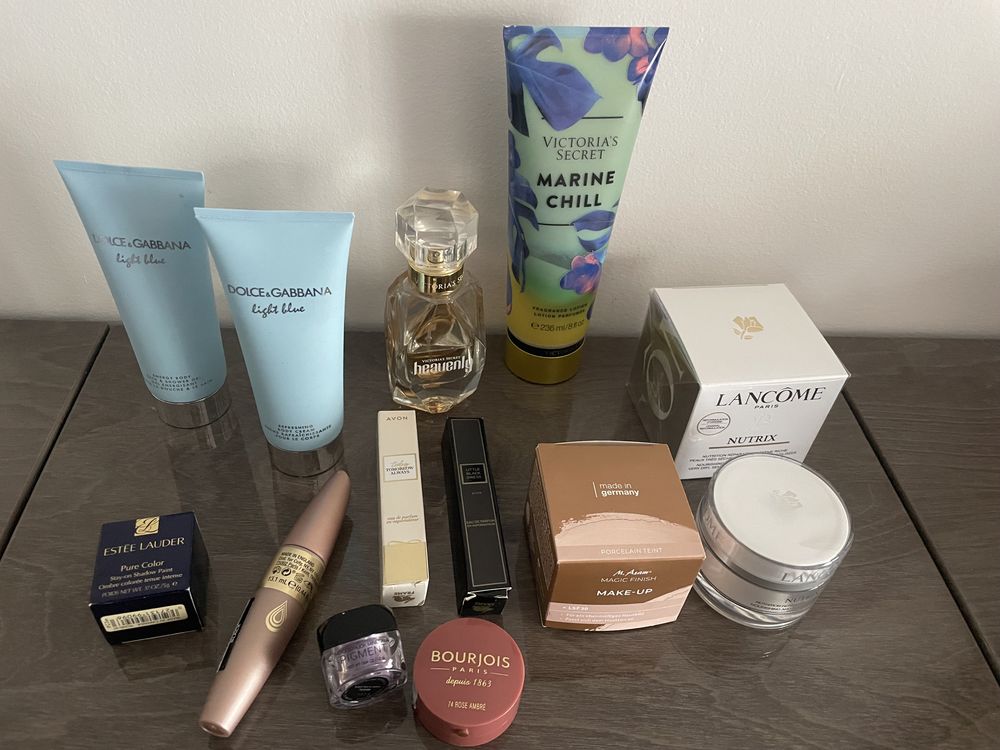 Victoria’s secret парфюм;Decleor,автобронзант,мус St.Moriz; Lancome