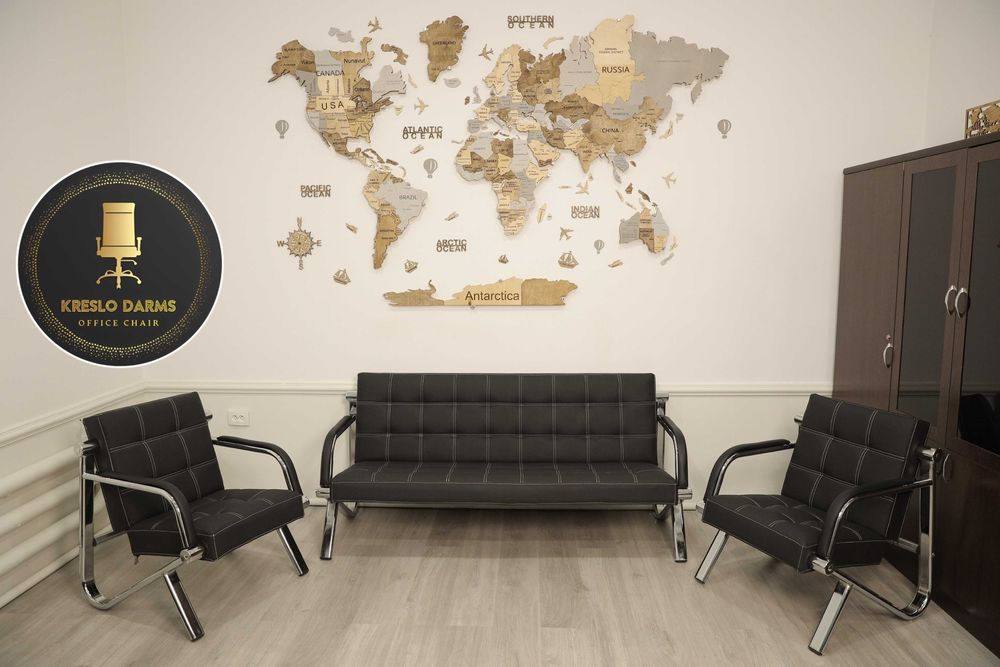 Офисная мебель  комбинированный кожаный дива