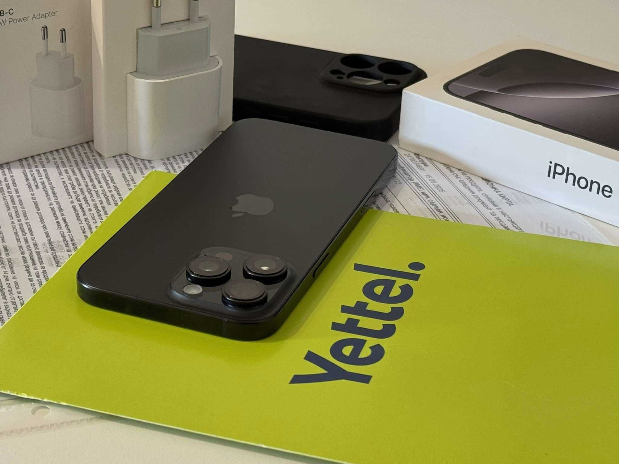 Бартер!НОВ 36м.Гаранция 6 Цикъла iPhone 16 Pro Max 512GB + Зарядно