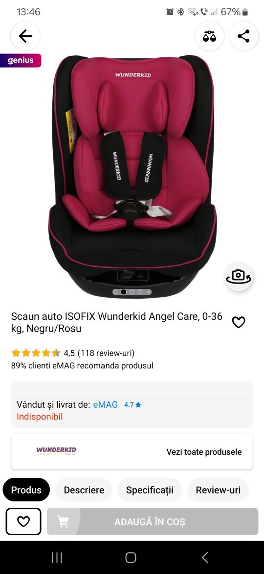 Scaun de masina pentru copii