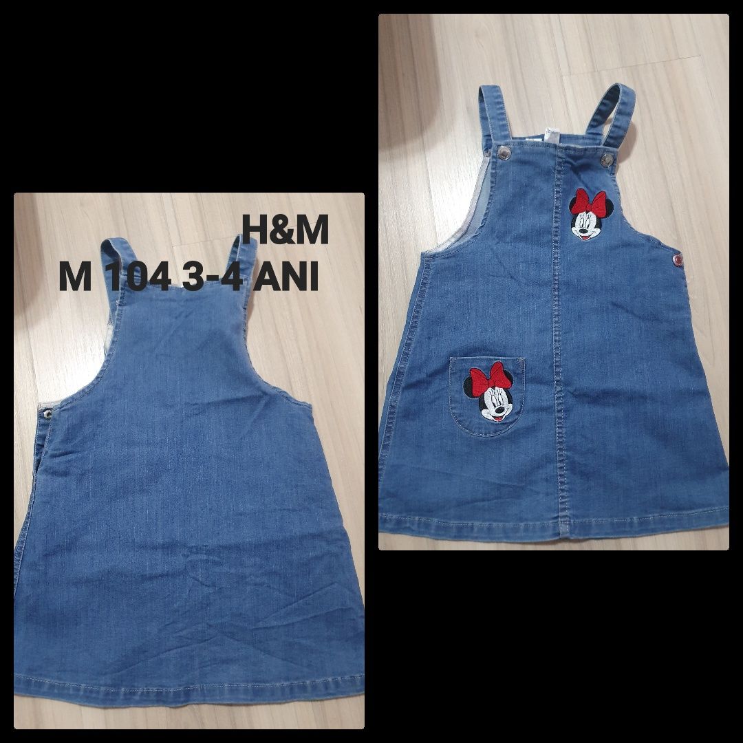 Sarafan denim H&M și Zara