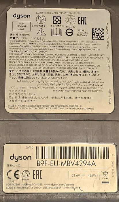 Aspirator Dyson v8 pentru piese