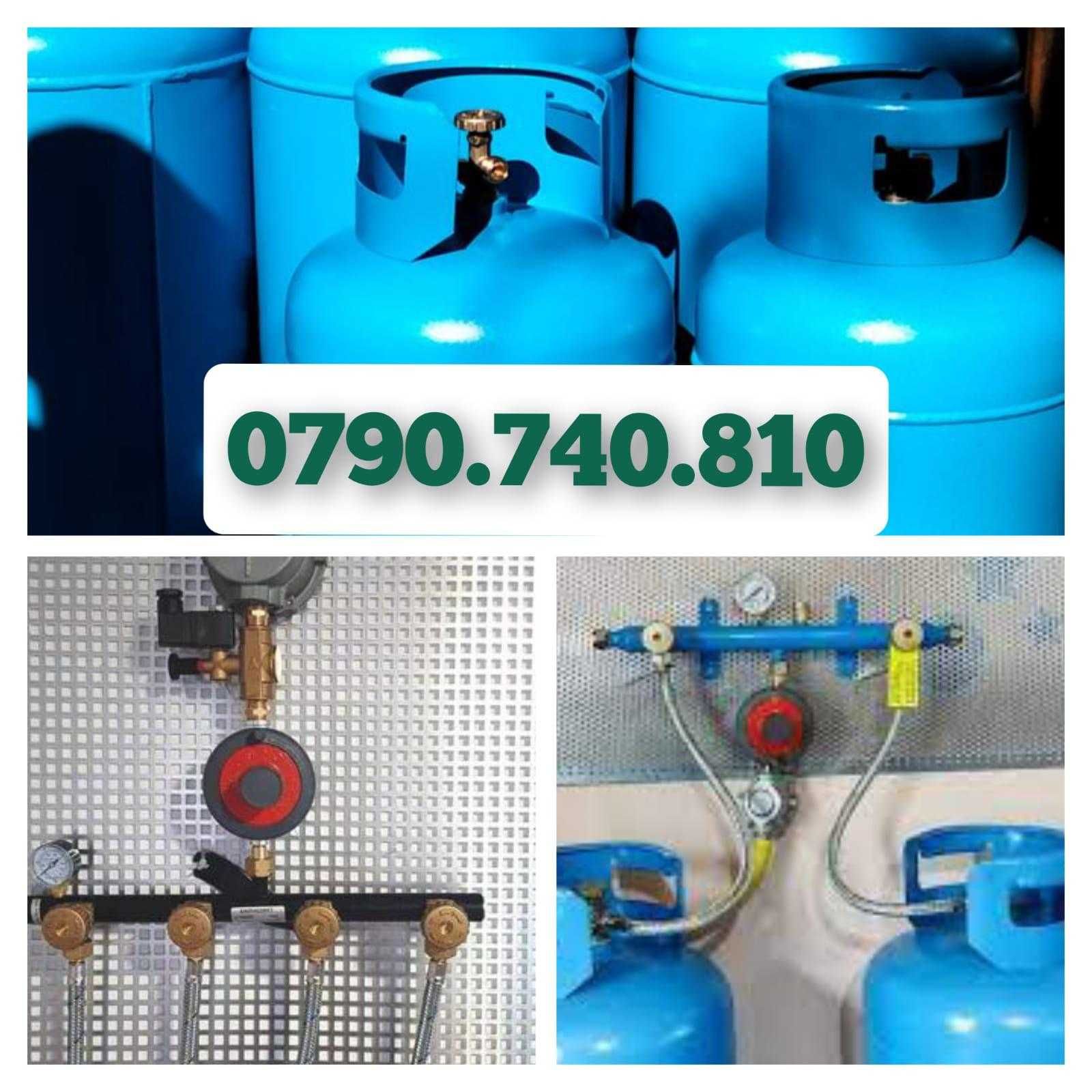 Kit complet 2 butelii gpl 50/80l racordare la centrala, curier gratis
