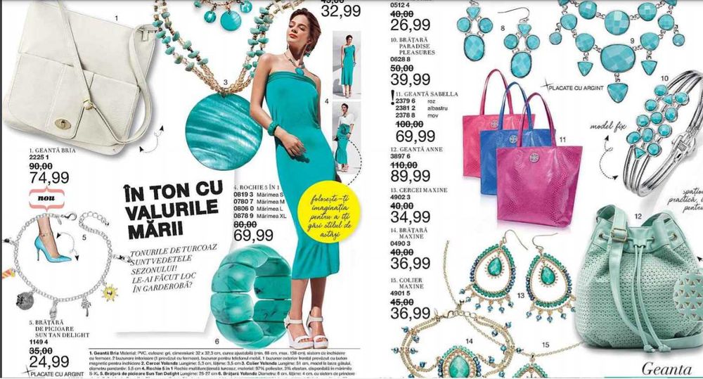 Rochie si fusta Avon cu 5 moduri de purtare Turcoaz masura S-L,turcoaz