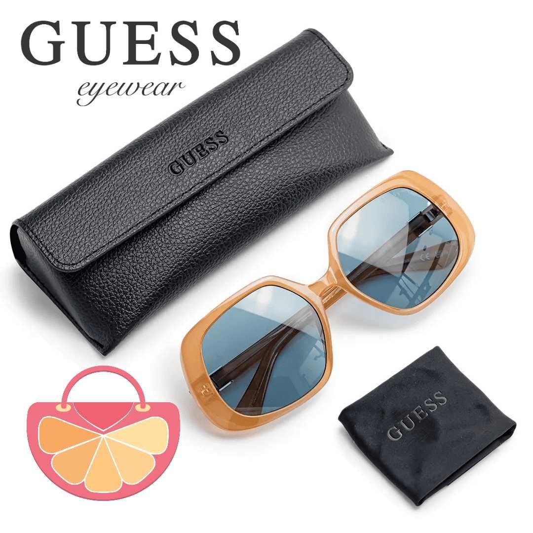 GUESS – Дамски многоъгълни слънчеви очила "BEIGE BUTTERFLY" нови кутия