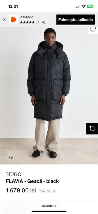 Geaca lunga dama Hugo Boss
