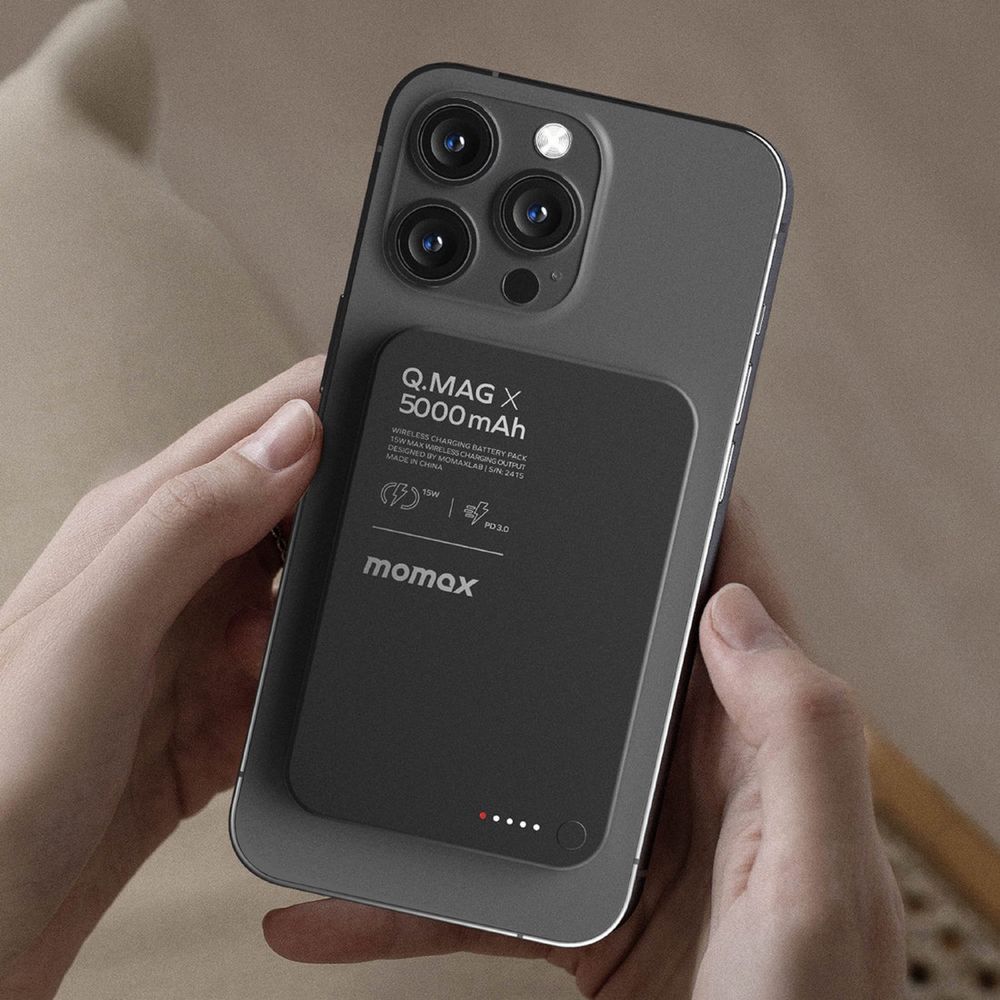 MOMAX Magnetic Wireless Power Bank 5000mAh - Gen 2