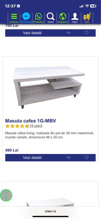 Masuta cafea marca Staer