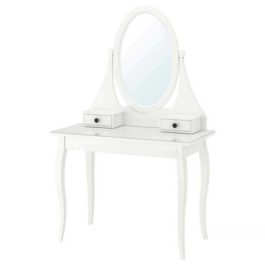 Masuta toaleta+ oglinda Hemnes, Alb, impecabil, +taburet