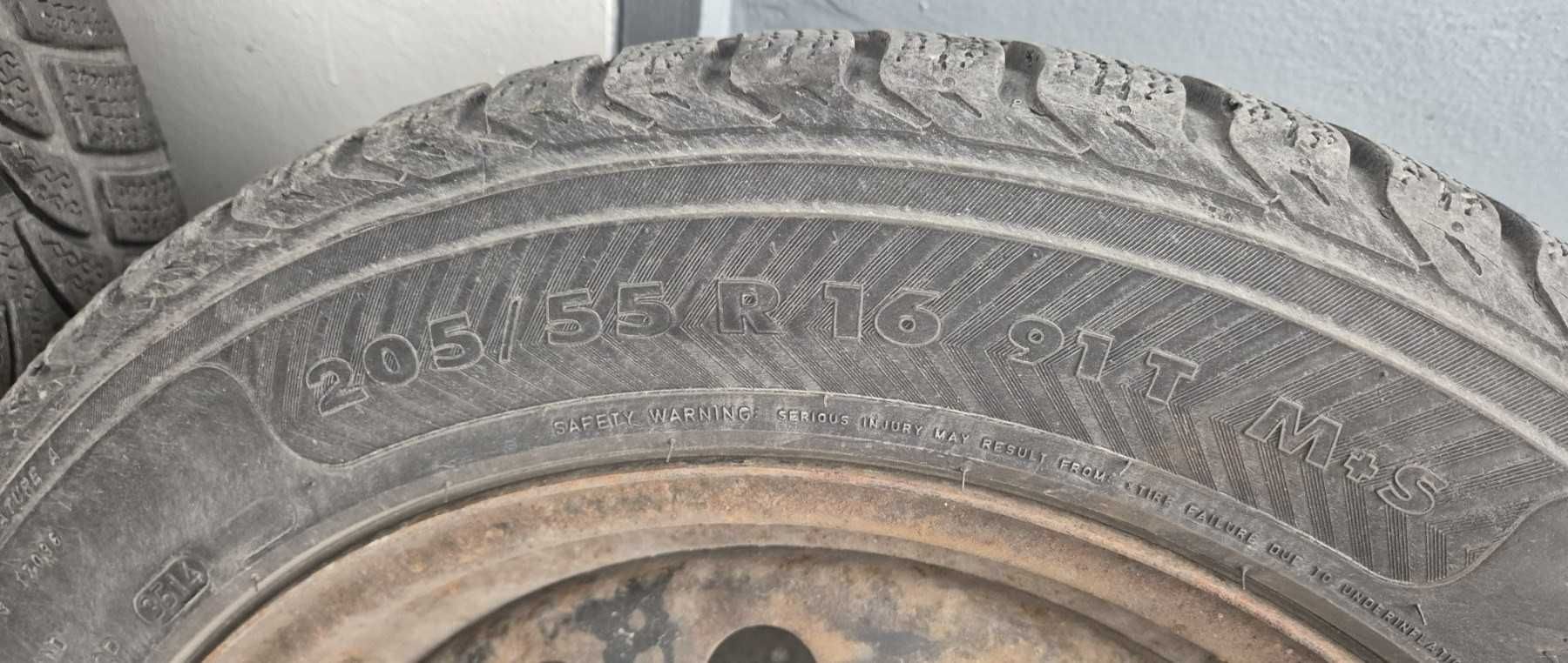 Железни джанти 5x114.3/6.5Jx16”/ET45/60.1 + зимни гуми Nokian + тасове