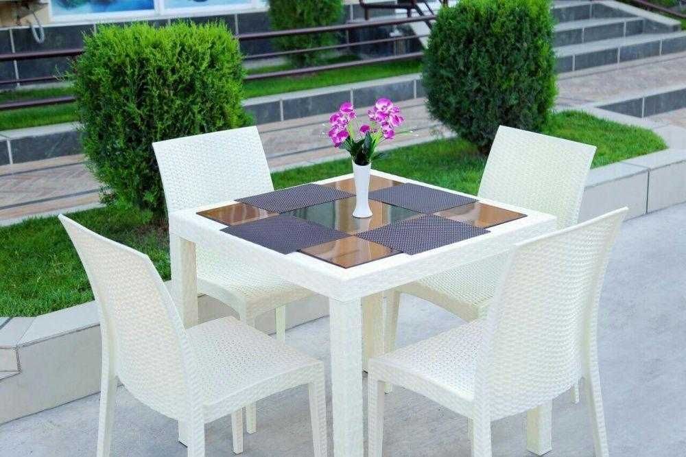 Качественные столы со стульями для кухни, дачи и кафе в разных цветах.