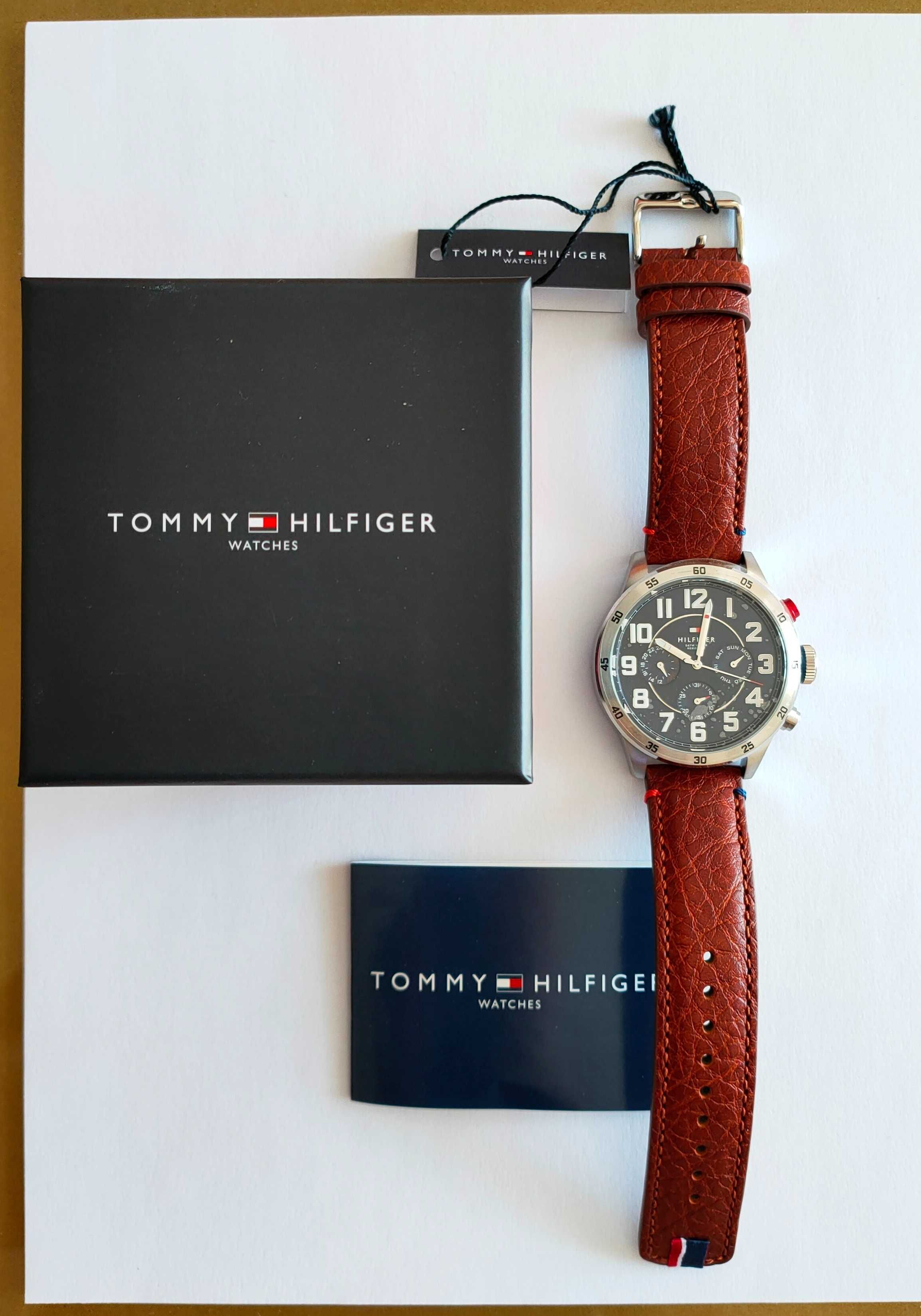 Ceas Barbatesc analog Tommy Hilfiger Trent 1791066, curea maro. Nou