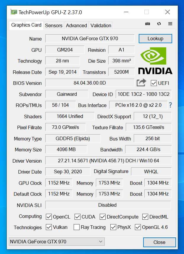 Placa video Gainward GeForce GTX 970 Phantom 4GB GDDR5 256-bit