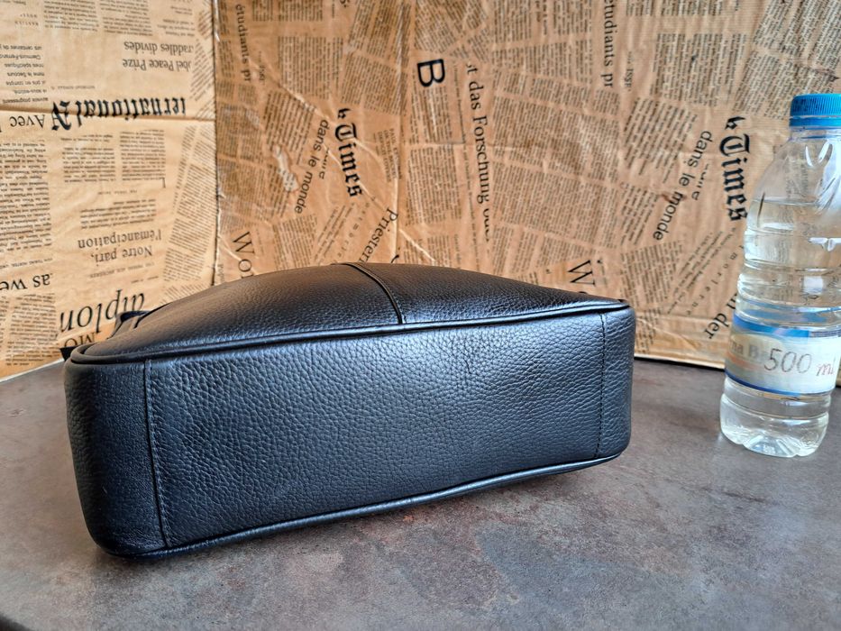 дамска чанта,черна кожена торба-естествена кожа,нова,малка