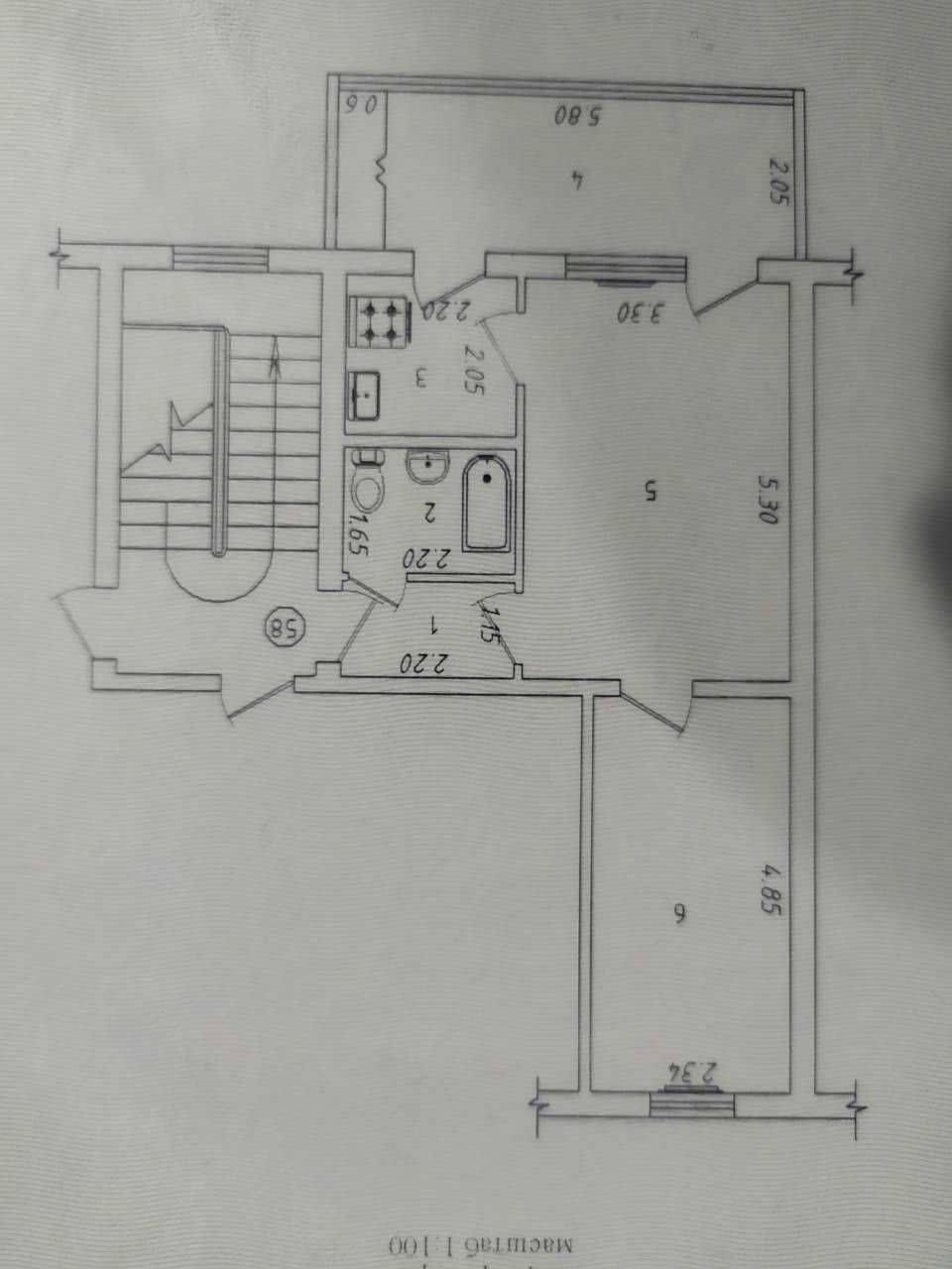 Срочно! Дёшево! 2/2/5 м-в Авиагородок. 52м2. Балкон 2/6. Кирпич.