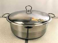 Cratita inox 34x13 cm 12 litri cu capac metal 220 lei