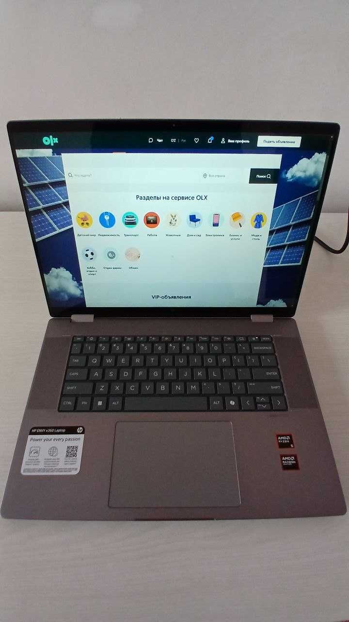 HP Envy x360 16''/Ryzen 5/8gb RAM/512gb NVME