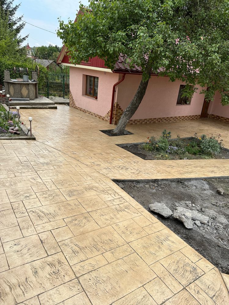 Materiale beton amprentat:colorant,praf antilipire,lac,culoare pret
