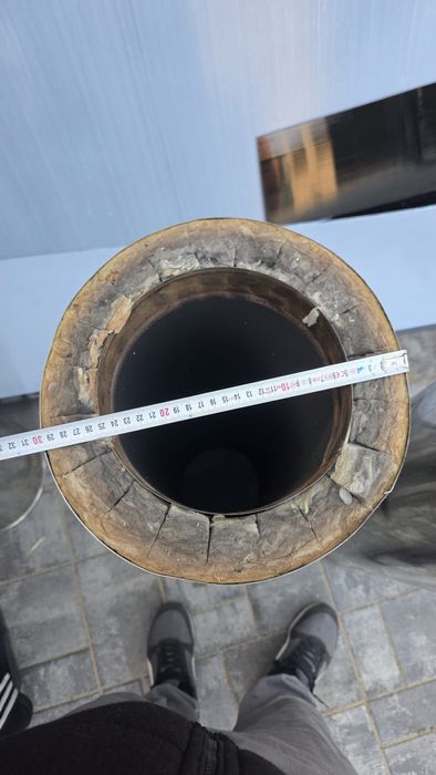 Coș inox folosit o iarnă