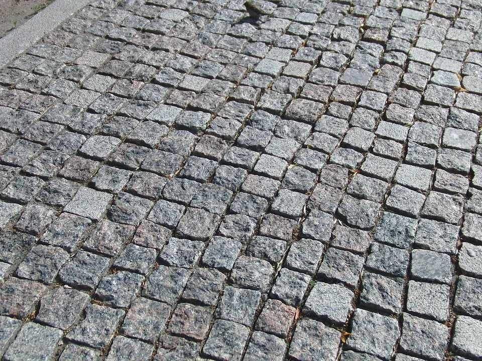 Гранитная брусчатка, полированная, термо.
