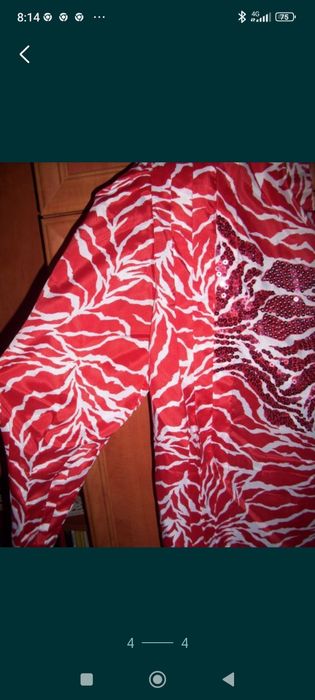 Costum roșu cu paiete măr M-L