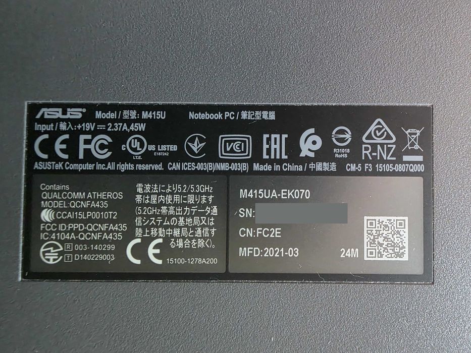 ASUS M415U AMD Ryzen 5 5500U