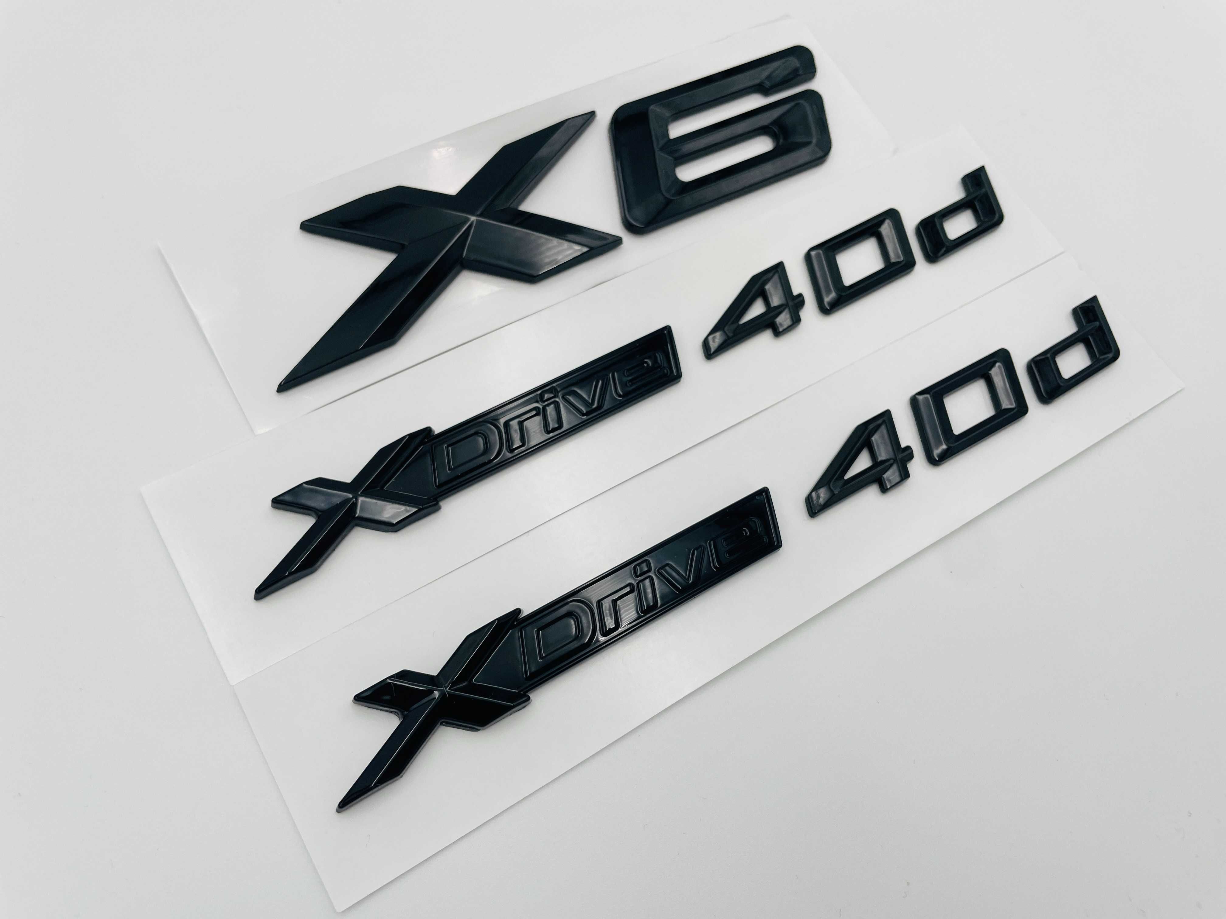 Set embleme compatibile BMW X6 x-drive 40d negru