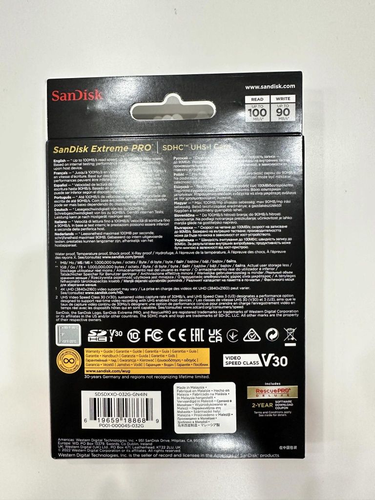 Card de memorie SanDisk Extreme PRO 32GB SDHC pana la 100MB/s