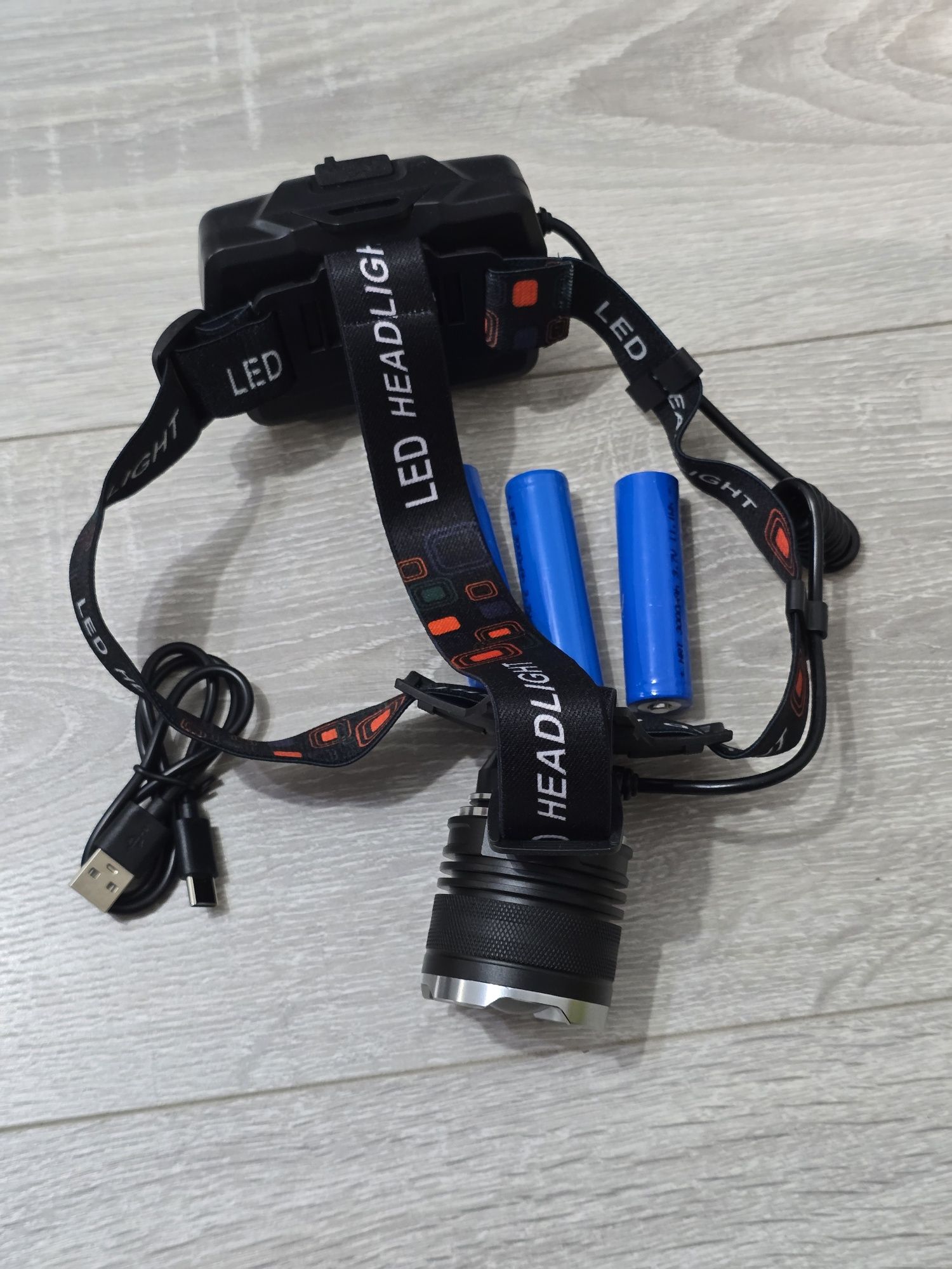 Lanternă frontală LED SIDARK, 120000 LUX, acumulator 9000mAh