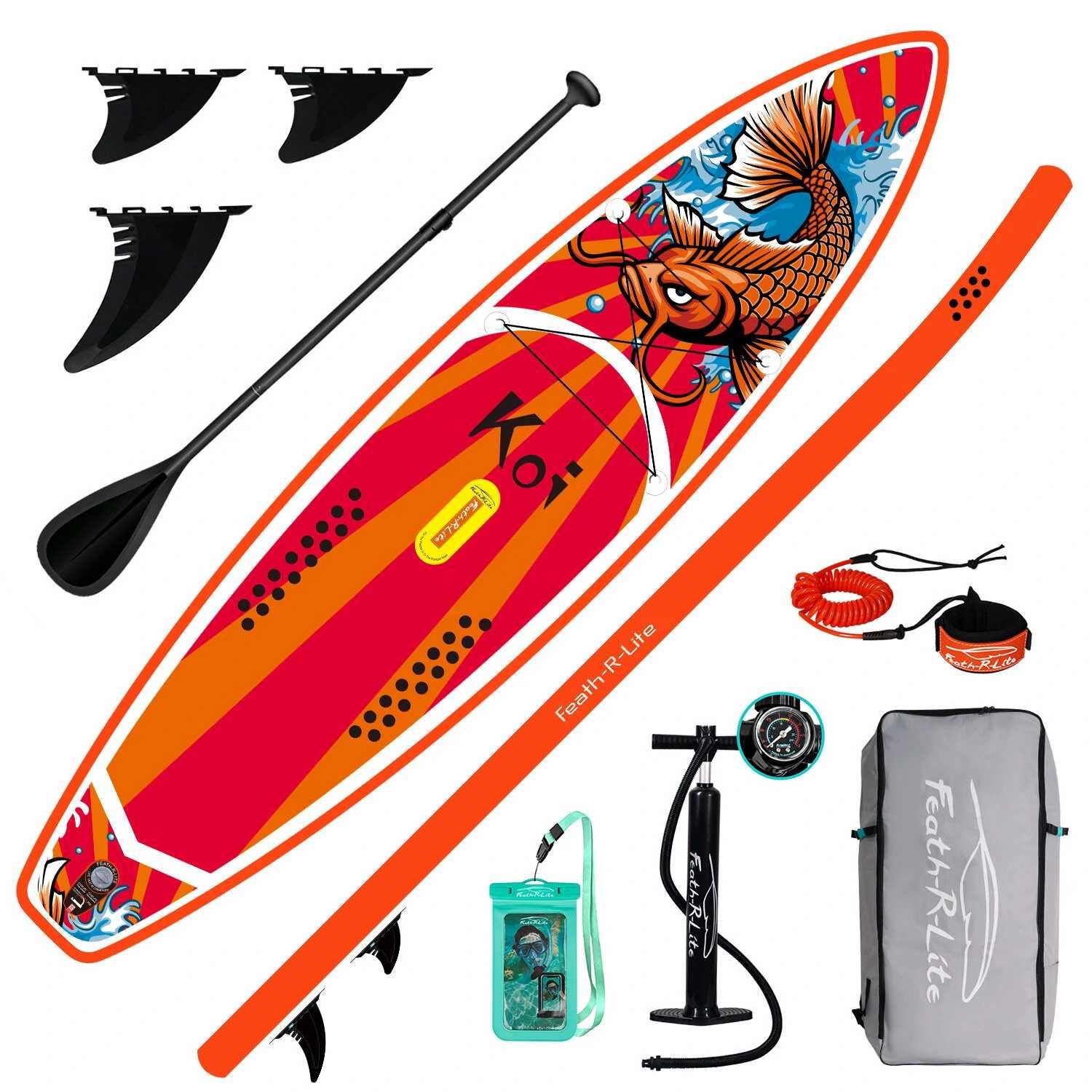 Надуваем падълборд FunWater MONKEY KOI paddle board SUP НОВ В КАШОН