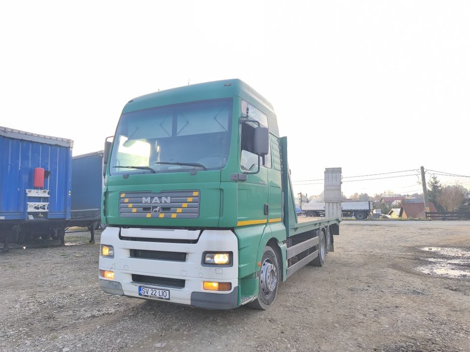 Man Tga 410 trailer platforma utilaje