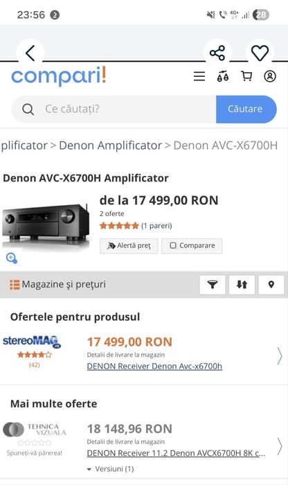 Denon AVC X6700H Receiver High End EArc Dolby Atmos Blietooth Wifi