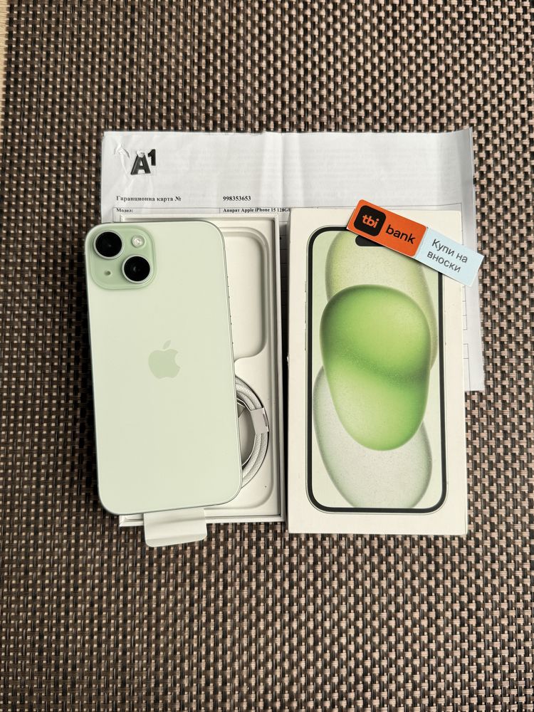 НОВ! /*ЛИЗИНГ*/ IPhone 15 128Gb Green / Айфон гаранция