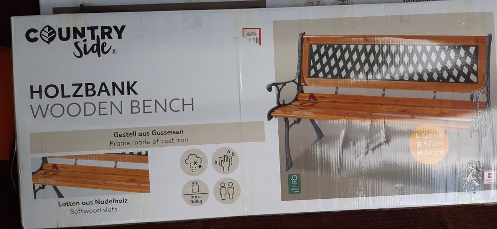 Băncuță cu picioare din fontă