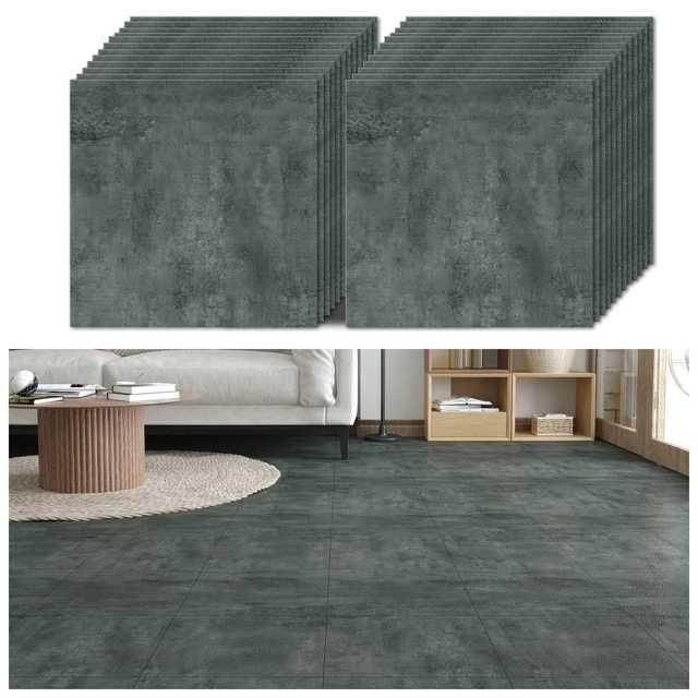 VEELIKE Pardoseală autoadeziva din PVC, Aspect Beton