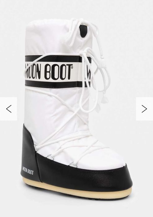 Moon boot alb , cu livrare prin fan curier