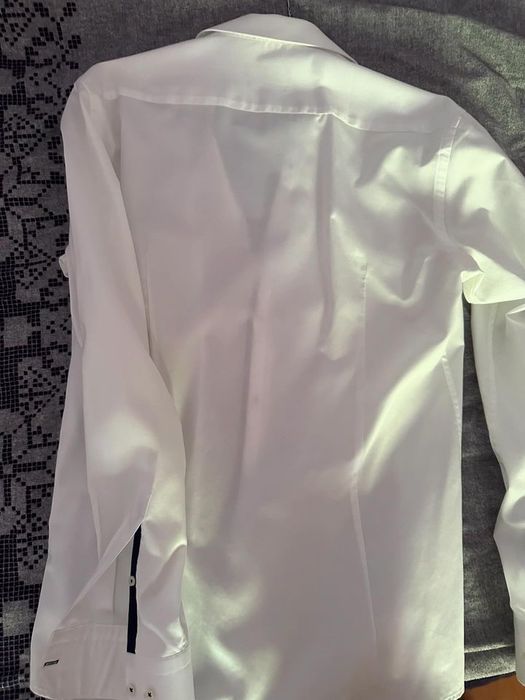 Бяла мъжка риза от Теодор, размер М