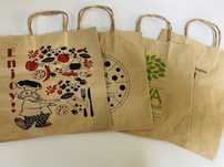 Sacose/pungi de hartie personalizate bio (take away,cadou,delivery)